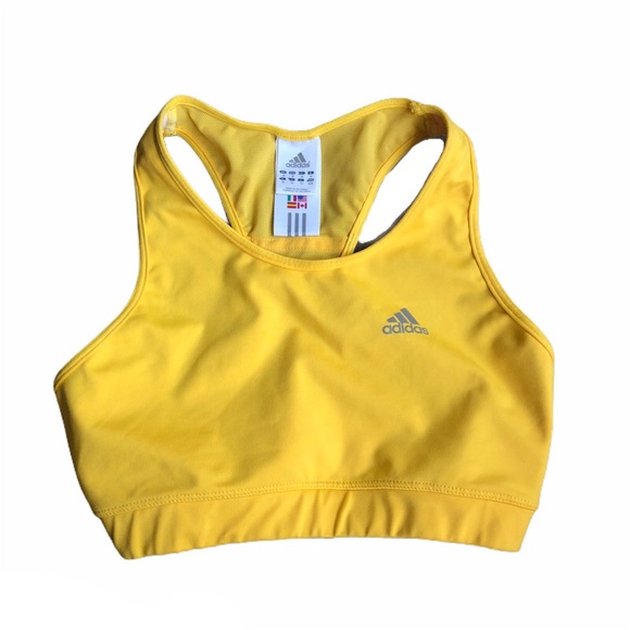 adidas yellow sports bra